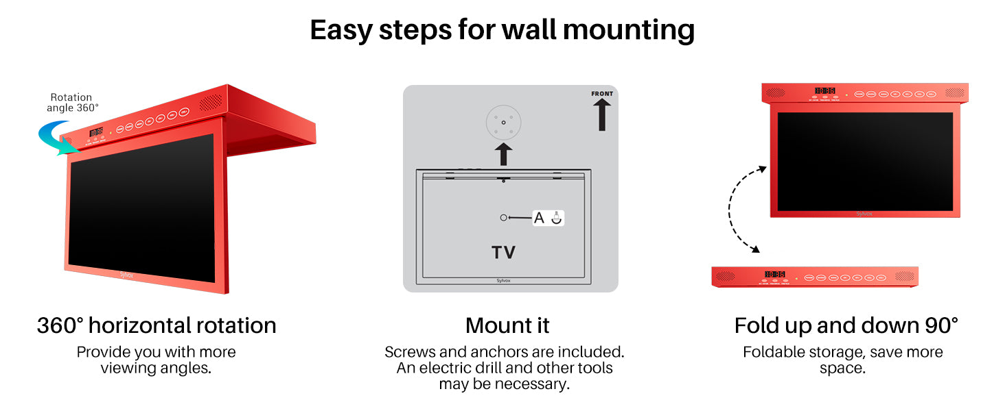 15.6'' under cabinet TV