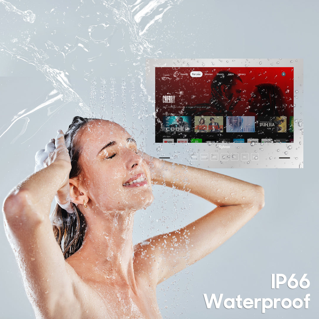 24" Waterproof Bathroom Mirror TV(Wall Mounted)