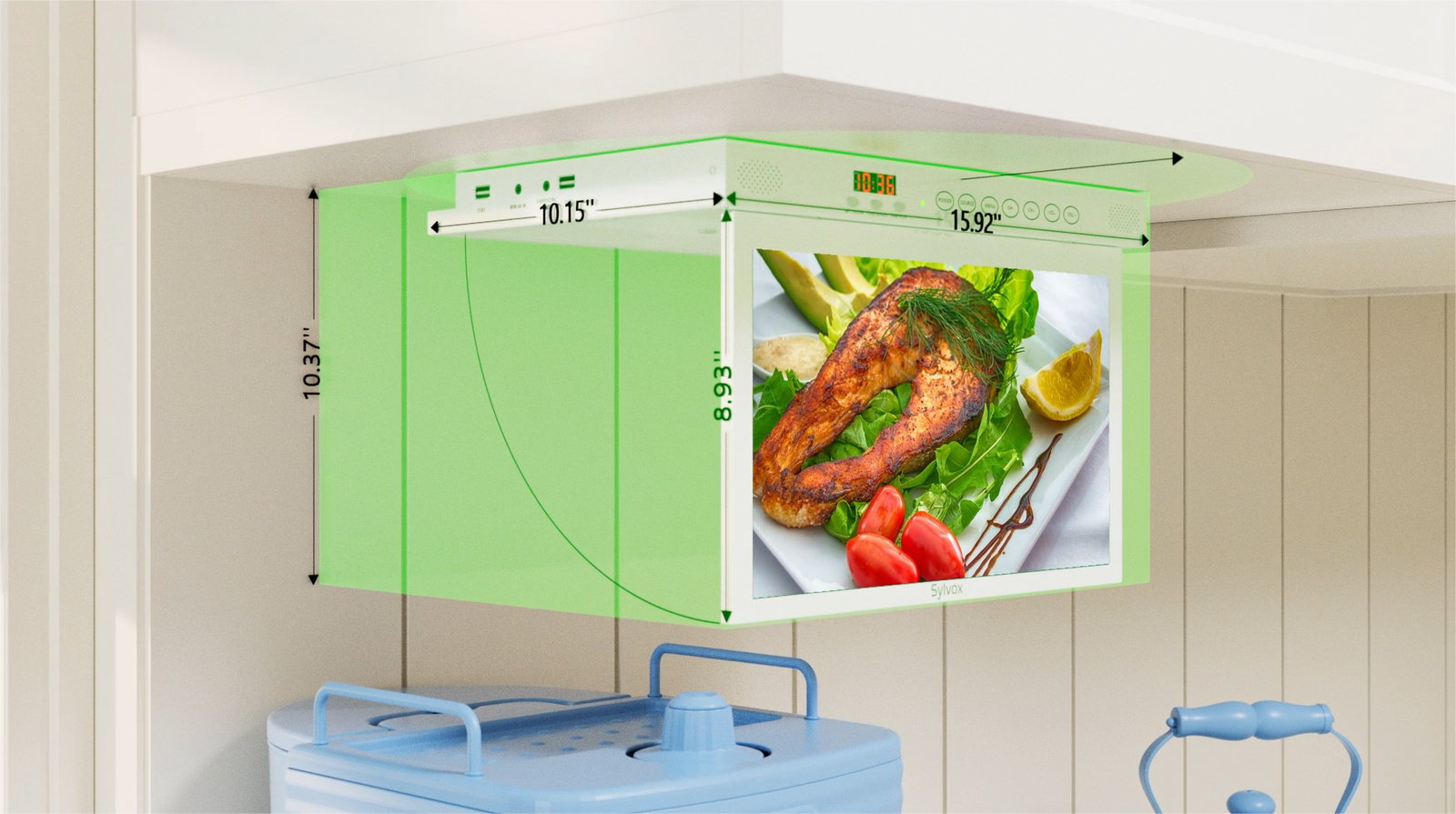15.6'' under cabinet TV