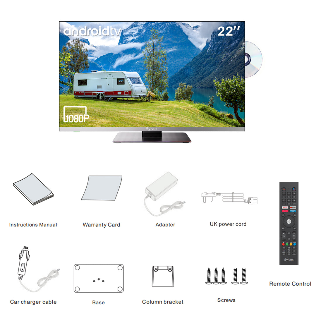 22'' Smart 12 Volt TV DVD Combo(2023 Limo Series)