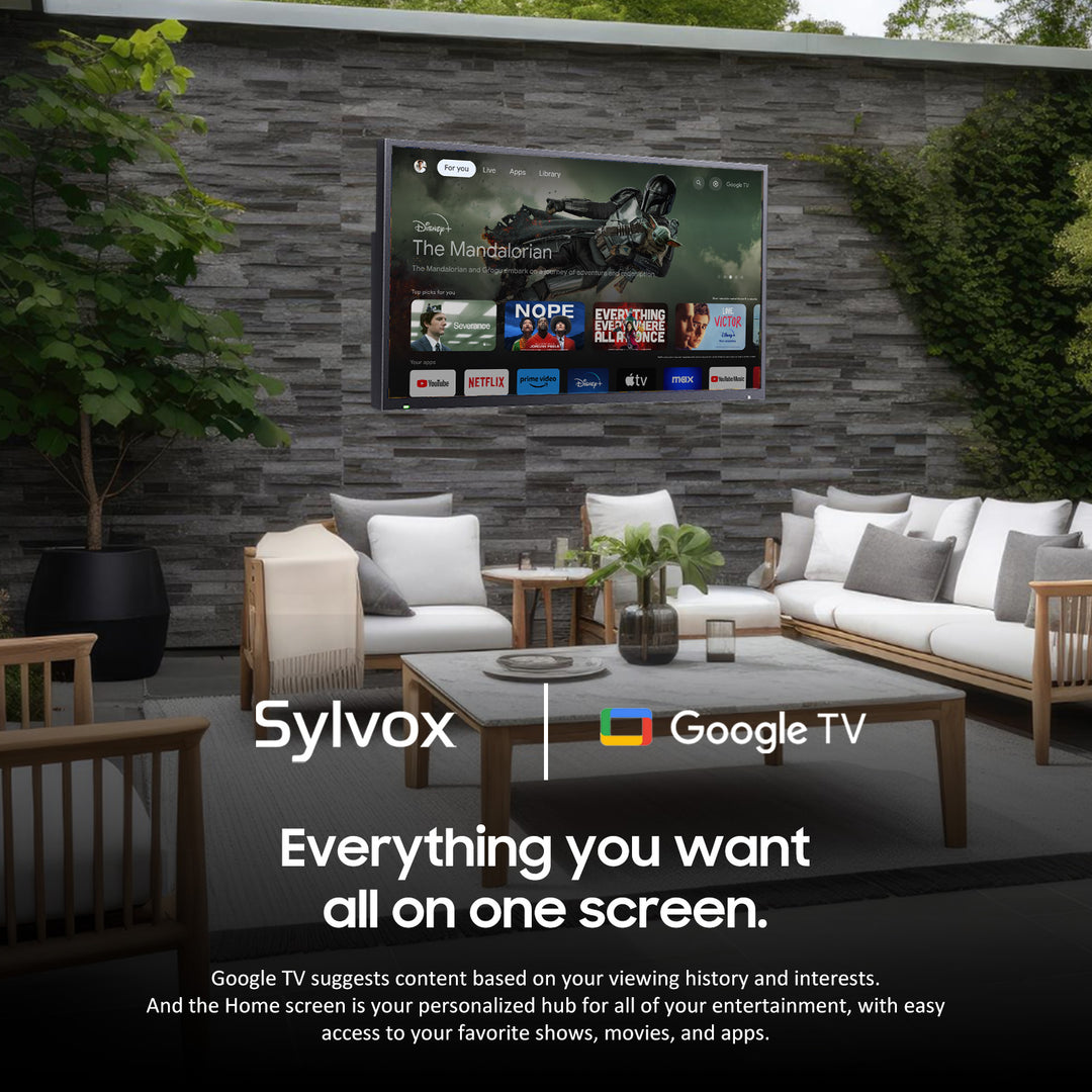 Advanced QLED Outdoor TV UK (Google TV)—2024 Deck Pro QLED 2.0 Series