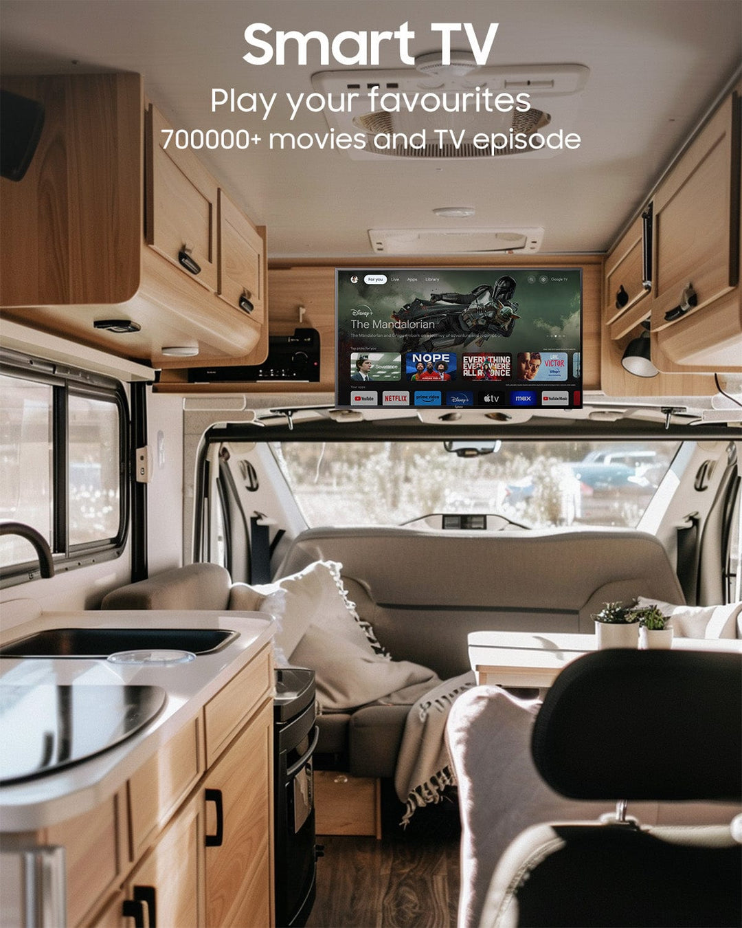 40" Smart 12V RV TV(2024 Google TV) -No DVD Combo(Vehicle Series)