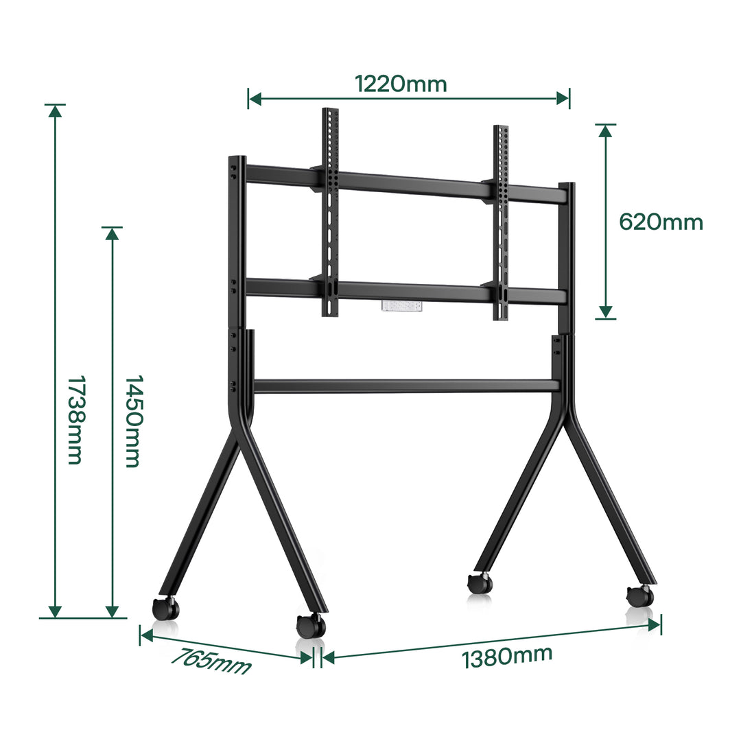 Sylvox Outdoor TV Y-Type Rolling Cart for 65" to 120" TVs