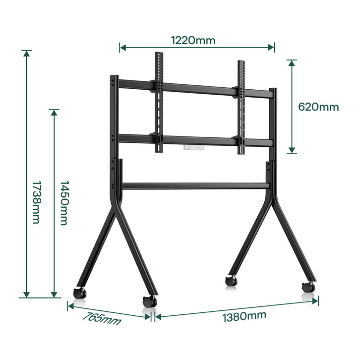 Sylvox Outdoor TV Y-Type Rolling Cart for 65" to 120" TVs