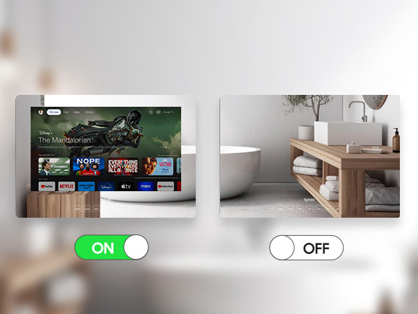 24" Waterproof Bathroom Mirror TV(Wall Mounted)