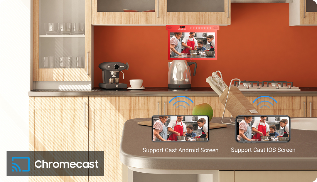 15.6'' under cabinet TV