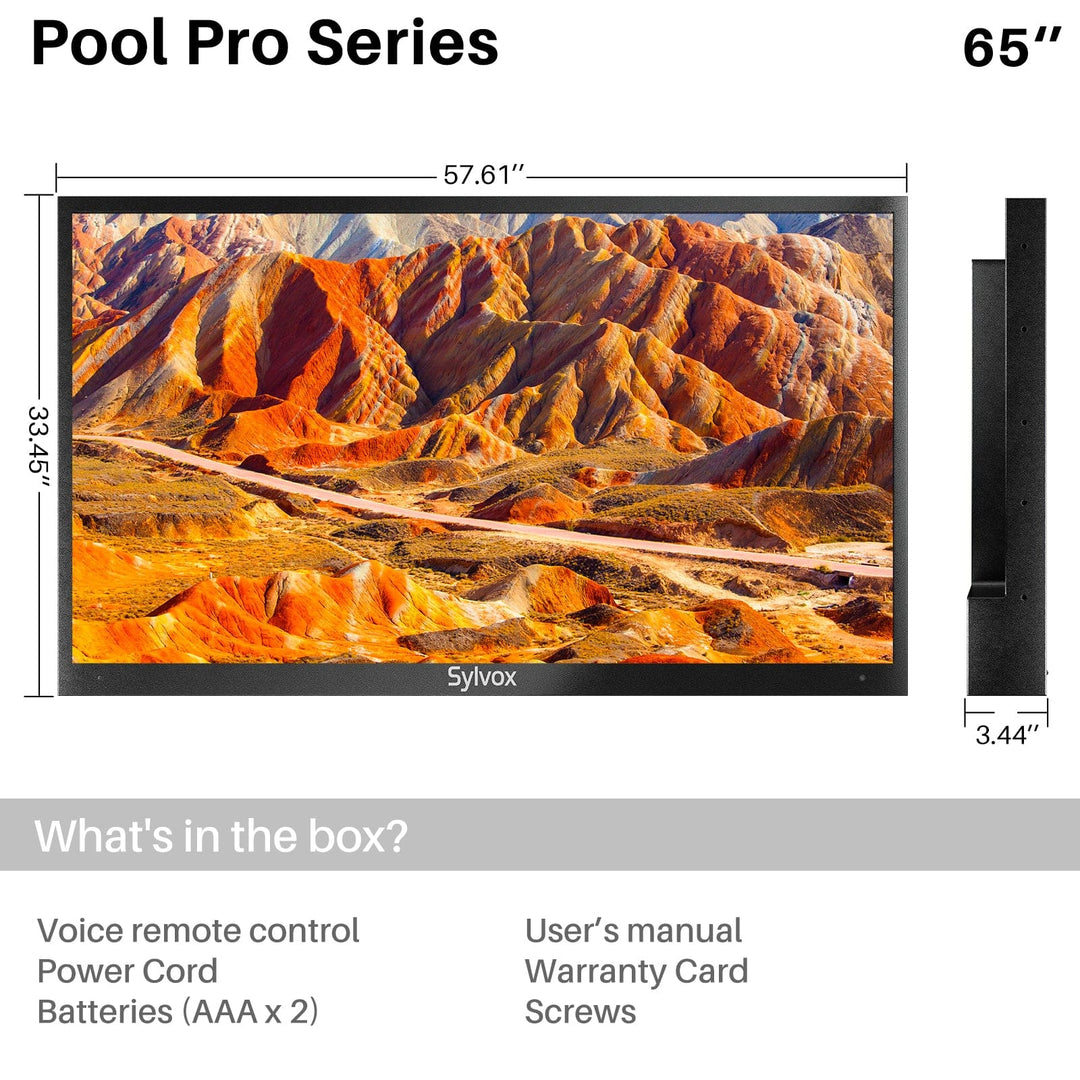 65" 2000Nit Android Outdoor TV (Full Sun) - 2023 Pool Pro Series