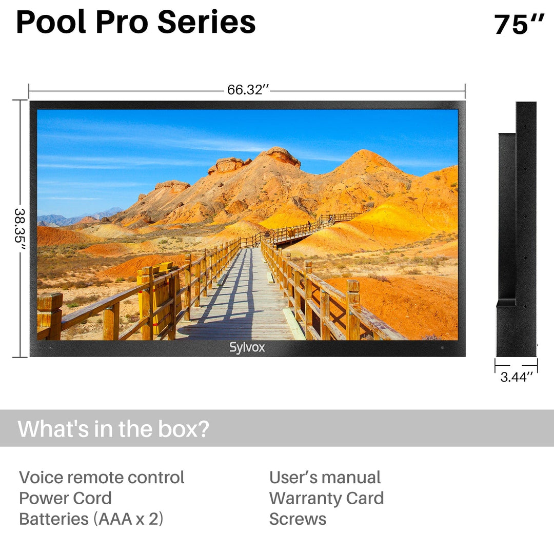 75" 2000Nit Android Outdoor TV (Full Sun) - 2023 Pool Pro Series