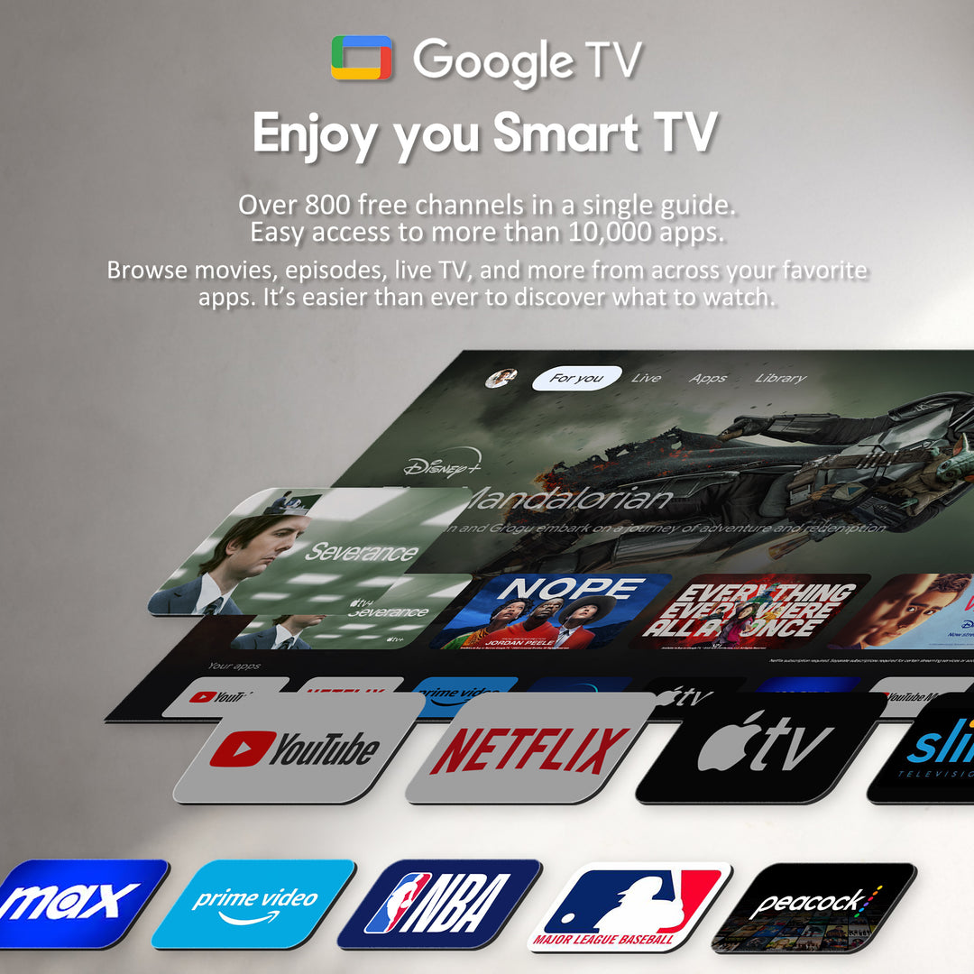 55" 1000Nit Advanced QLED  Google Outdoor TV (Partial Sun) - 2024 Deck Pro QLED 2.0 Series