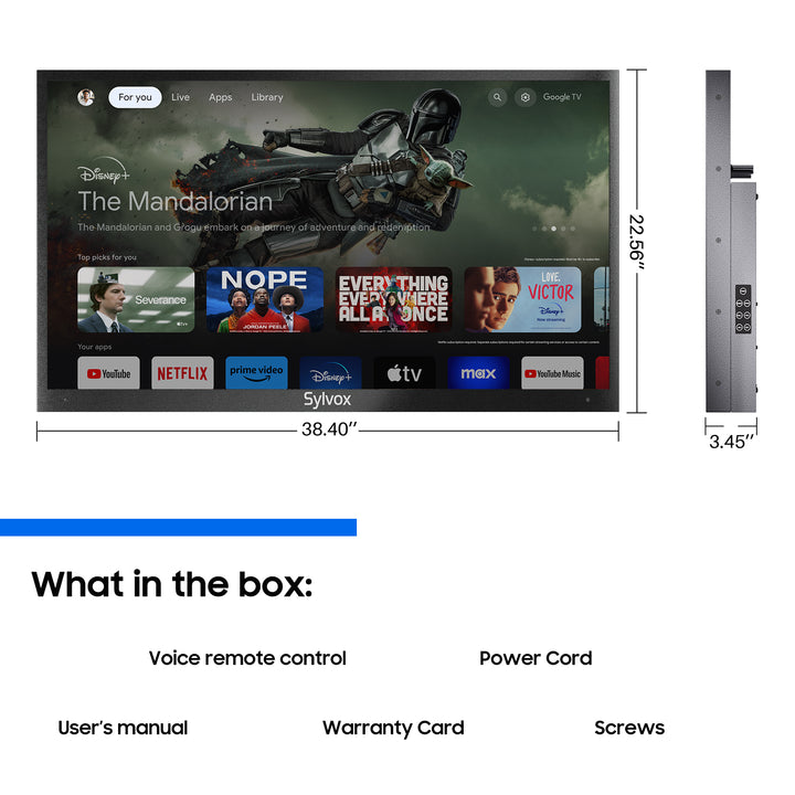 Advanced QLED Outdoor TV UK (Google TV)—2024 Deck Pro QLED 2.0 Series