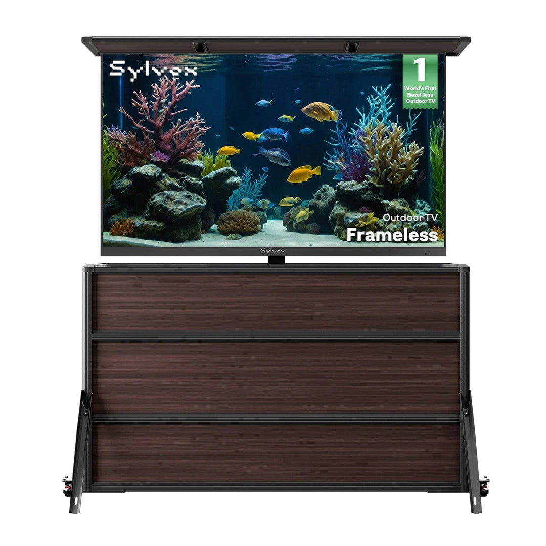 75" Lift Cabinet + Frameless 75" (Partial Sun)