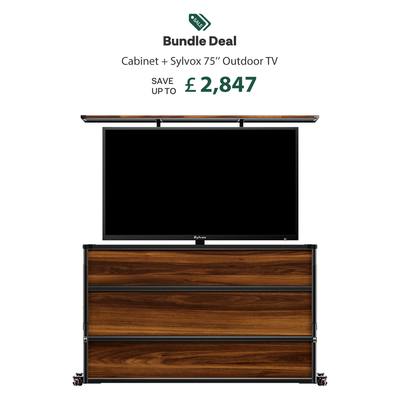 75” Weatherproof Outdoor TV Lift Cabinet