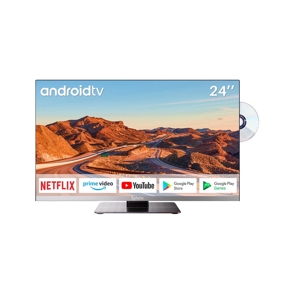 24" 12V Smart Caravan TV, RV TV, Motorhome TV, Campervan TV, Frame-less With DVD Player (2023 Limo Series)