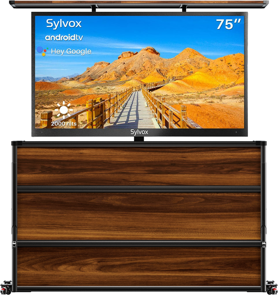 75” Weatherproof Outdoor TV Lift Cabinet