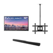 32" Pool SE Full Sun Outdoor TV with Ceiling Mount & S2 Outdoor Soundbar
