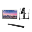 32" Pool SE Full Sun Outdoor TV with Motorized Ceiling Mount & S2 Outdoor Soundbar
