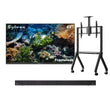 43" Frameless Partial Sun Outdoor TV with Rolling TV Cart & S2 Outdoor Soundbar