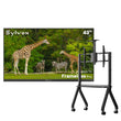 43" Frameless Pro Full Sun Outdoor TV with Rolling TV Cart