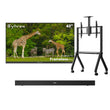 43" Frameless Pro Full Sun Outdoor TV with Rolling TV Cart & S2 Outdoor Soundbar