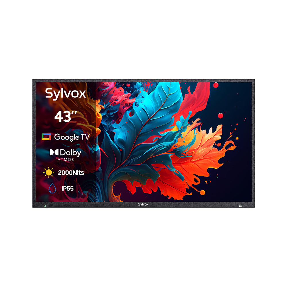 43" 2000Nit Premium QLED Google Outdoor TV 2026 Pool Pro QLED 2.0