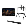55" Cinema Helio QLED Full Sun Outdoor TV with Rolling TV Cart & S2 Outdoor Soundbar
