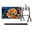 55" Frameless Partial Sun Outdoor TV with Rolling TV Cart & S2 Outdoor Soundbar