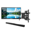 55" Pool Pro 2.0 Full Sun Outdoor TV with Wall Mount & S2 Outdoor Soundbar