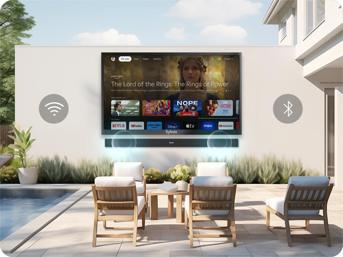 Google TV—Outdoor TV UK with 2000 Nits(2024 Pool Pro 2.0 Series)