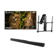 65" Cinema Helio QLED Full Sun Outdoor TV with Motorized Ceiling Mount & S2 Outdoor Soundbar
