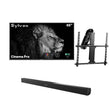 65" Cinema Pro Helio QLED Full Sun Outdoor TV with Motorized Ceiling Mount & S2 Outdoor Soundbar
