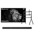 65" Cinema Pro Helio QLED Full Sun Outdoor TV with Rolling TV Cart & S3 Outdoor Soundbar
