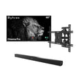 65" Cinema Pro Helio QLED Full Sun Outdoor TV with Wall Mount & S2 Outdoor Soundbar
