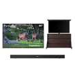 65" Frameless Pro Full Sun Outdoor TV with Cabinet & S2 Outdoor Soundbar