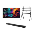 65" Pool Pro Qled 2.0 Full Sun Outdoor TV with Rolling TV Cart & S2 Outdoor Soundbar