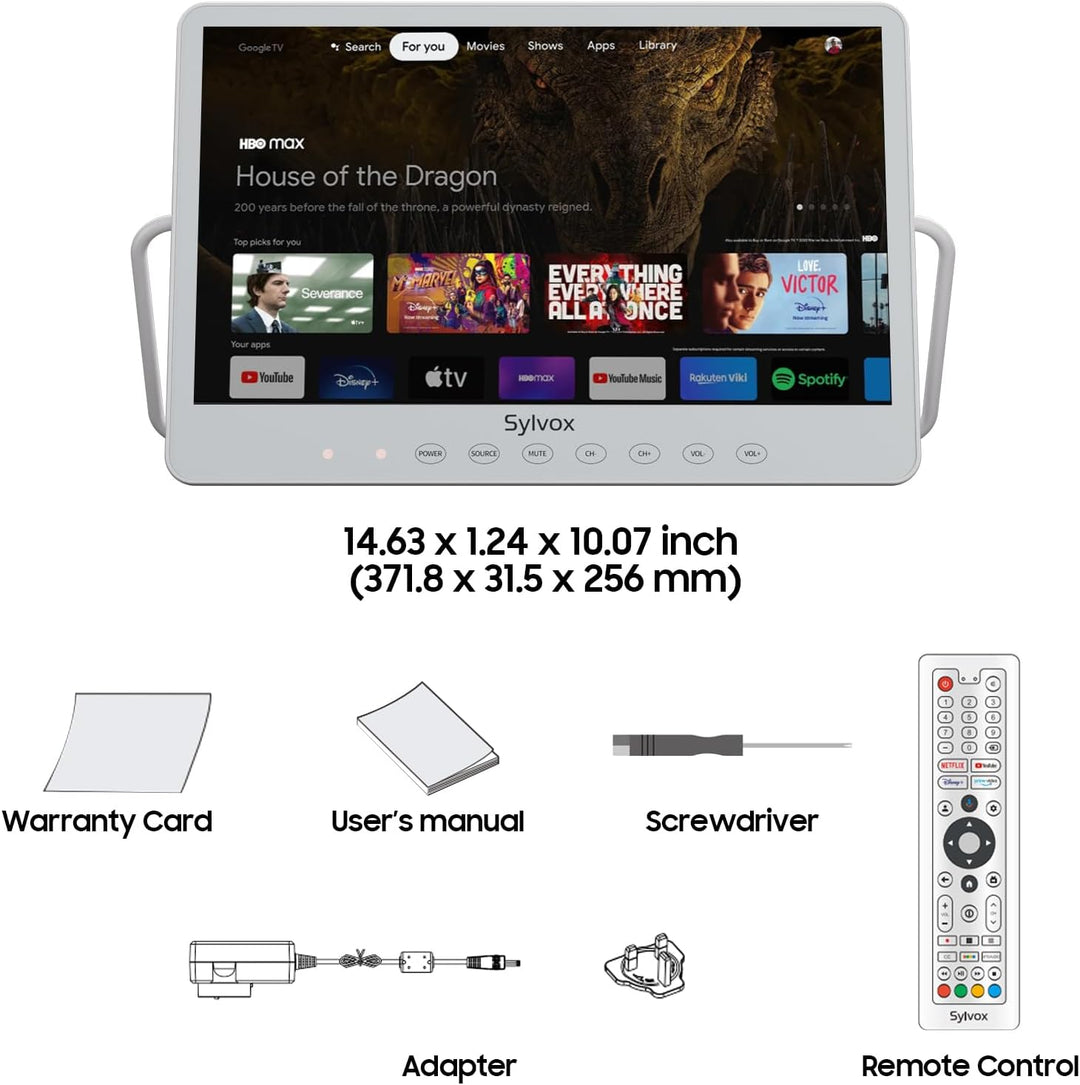 Smart 15.6" Portable TV for Home & On-The-Go