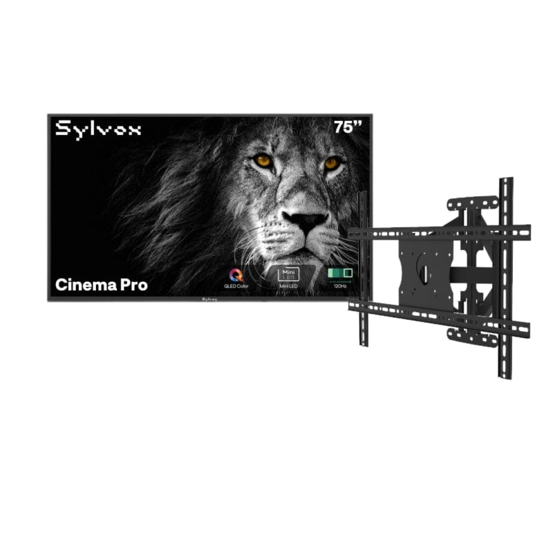 75" Cinema Pro Helio QLED Full Sun Outdoor TV with Outdoor TV Wall Mount
