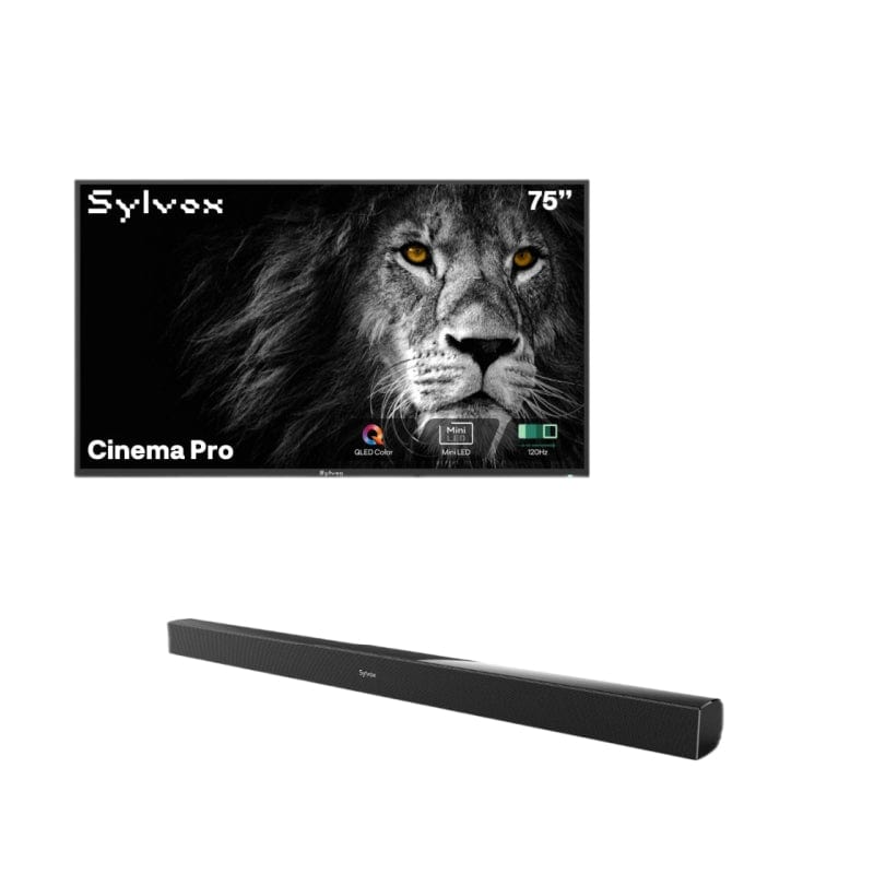75" Cinema Pro Helio QLED Full Sun Outdoor TV with S2 Soundbar
