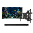75" Frameless Partial Sun Outdoor TV with Wall Mount & S2 Outdoor Soundbar