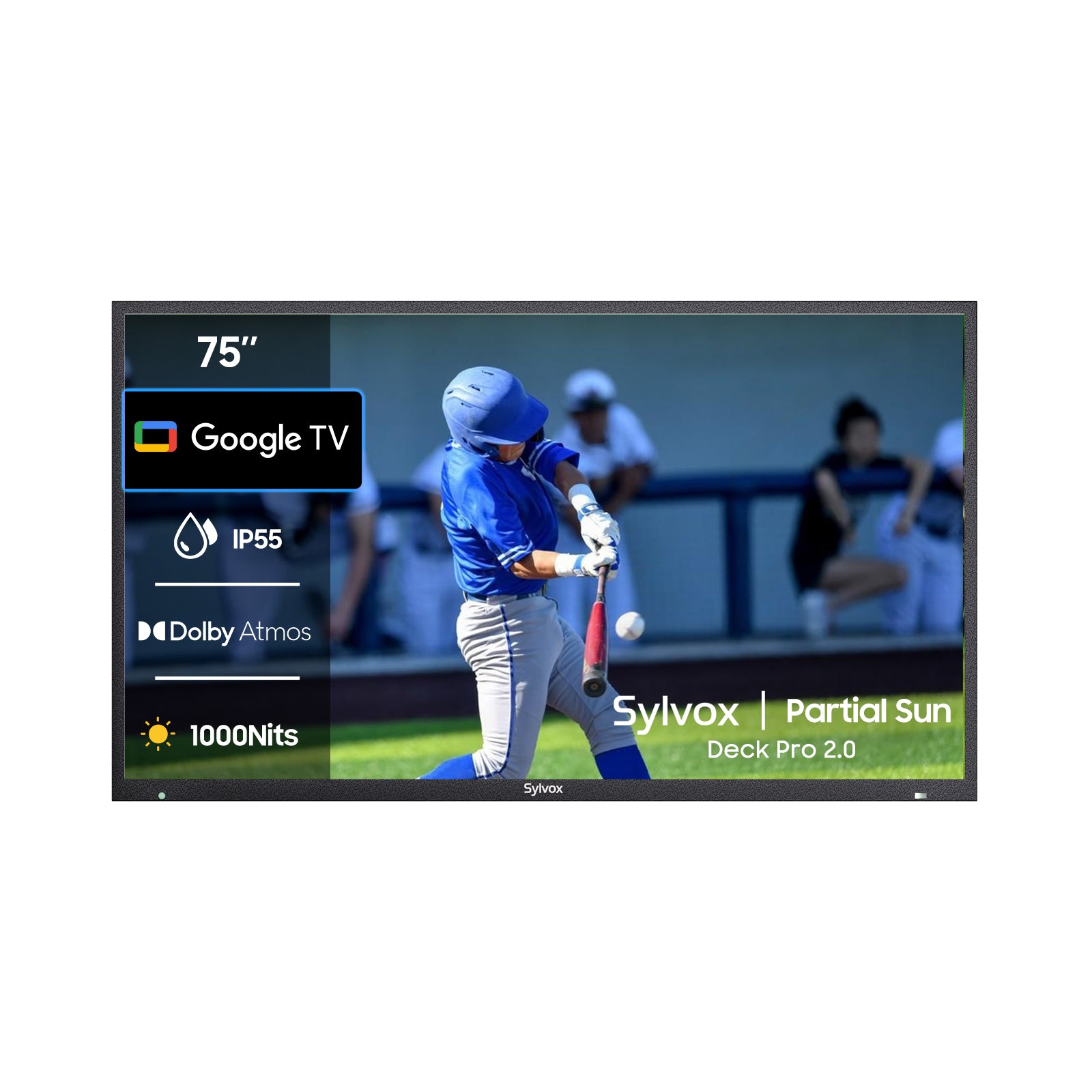 75" 1000Nit Google Outdoor TV Deck Pro 2.0