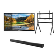 75" Pool Pro 2.0 Full Sun Outdoor TV with Rolling TV Cart & S2 Outdoor Soundbar