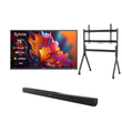 75" Pool Pro Qled 2.0 Full Sun Outdoor TV with Rolling TV Cart & S2 Outdoor Soundbar