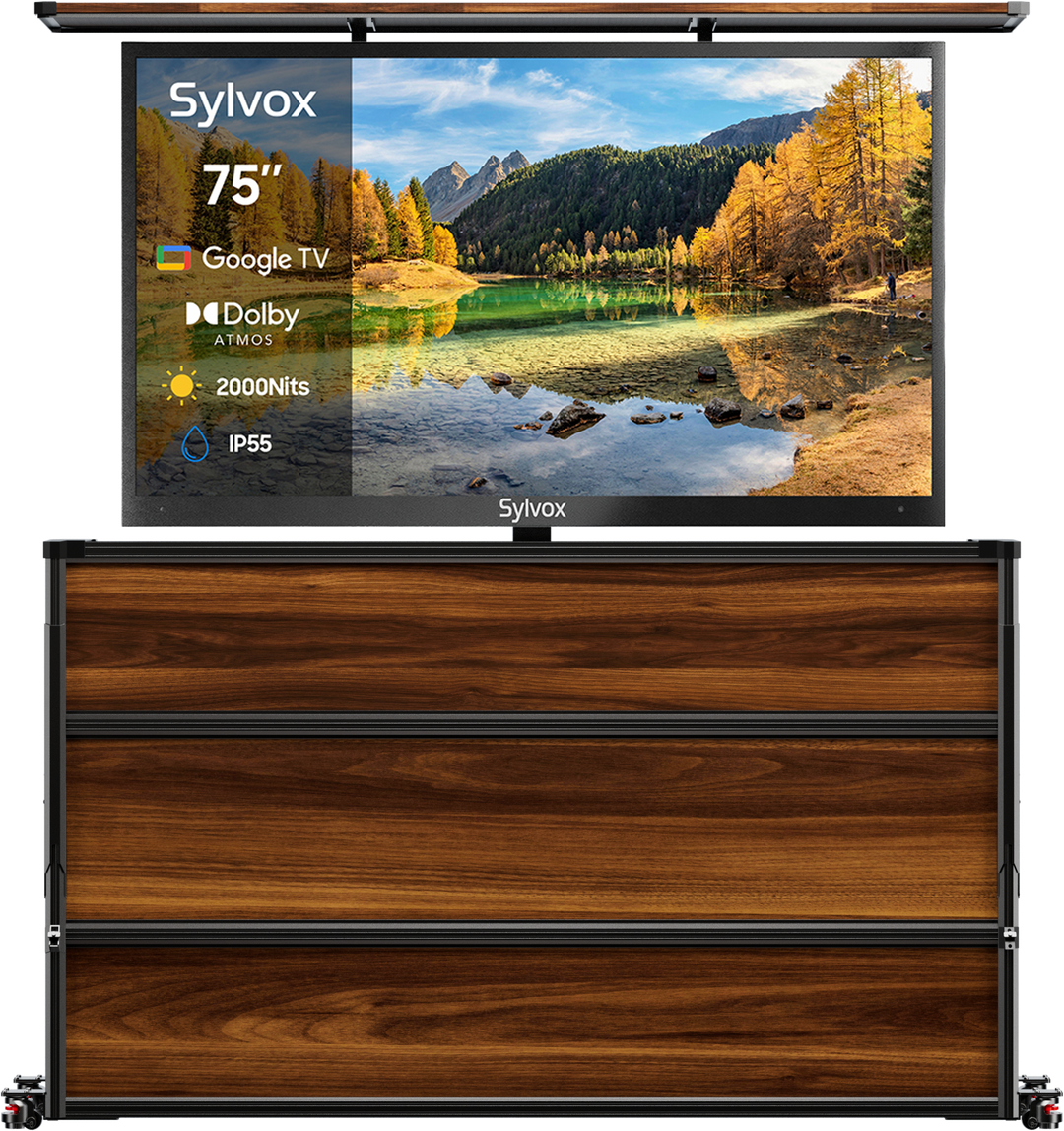 75” Weatherproof Outdoor TV Lift Cabinet