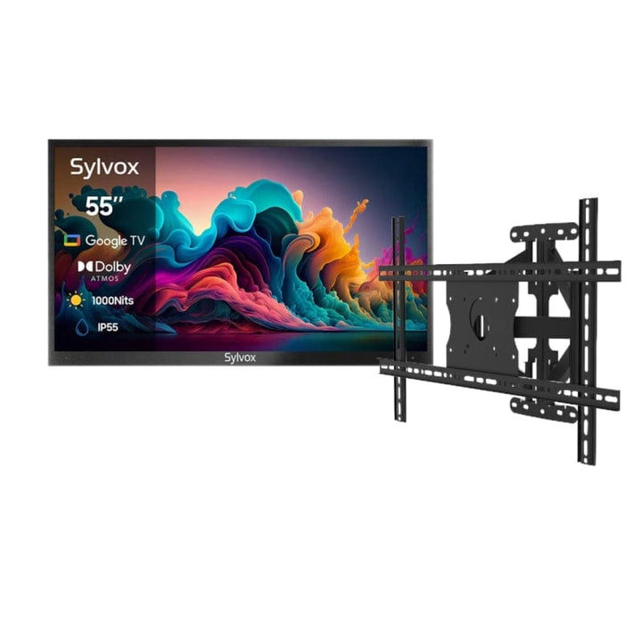 Deck Pro Qled 2.0 55" Partial Sun Outdoor TV with Outdoor TV Wall Mount