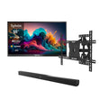 Deck Pro Qled 2.0 55" Partial Sun Outdoor TV with Wall Mount & S2 Outdoor Soundbar