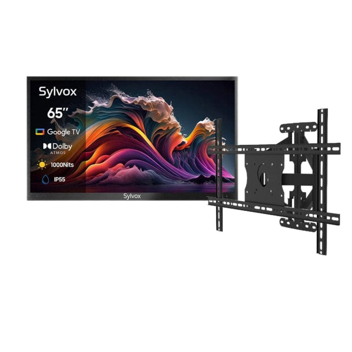 Deck Pro Qled 2.0 65" Partial Sun Outdoor TV with Outdoor TV Wall Mount