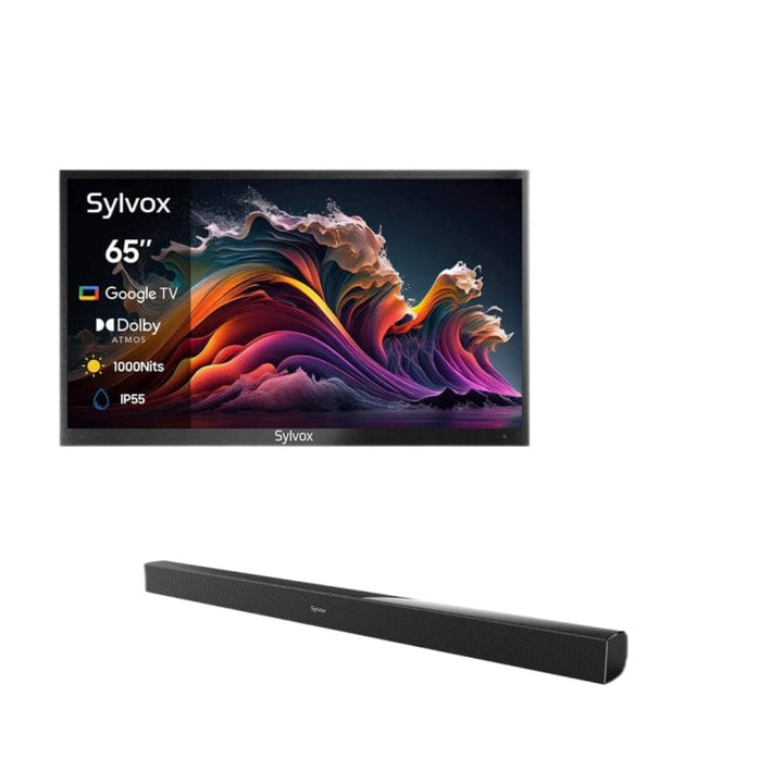 Deck Pro Qled 2.0 65" Partial Sun Outdoor TV with S2 Soundbar