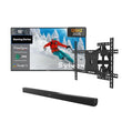 Gaming Series 55" Partial Sun Outdoor TV with Wall Mount & S2 Outdoor Soundbar