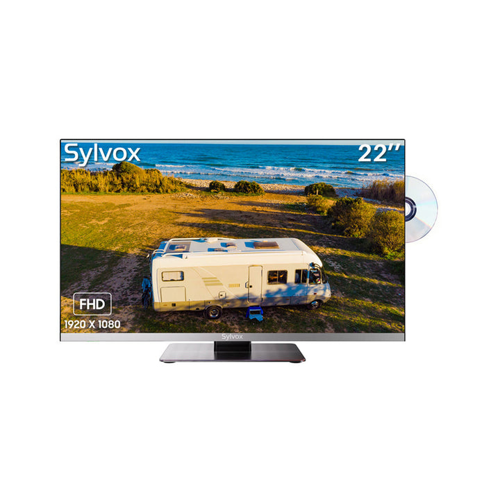 Sylvox 22" 12 Volt Caravan TV, RV TV, Motorhome TV, Campervan TV, with DVD Player - 2023 Non Smart RV Series