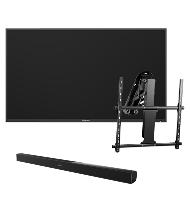 TV + Mortorized Ceiling Mount+ Soundbar