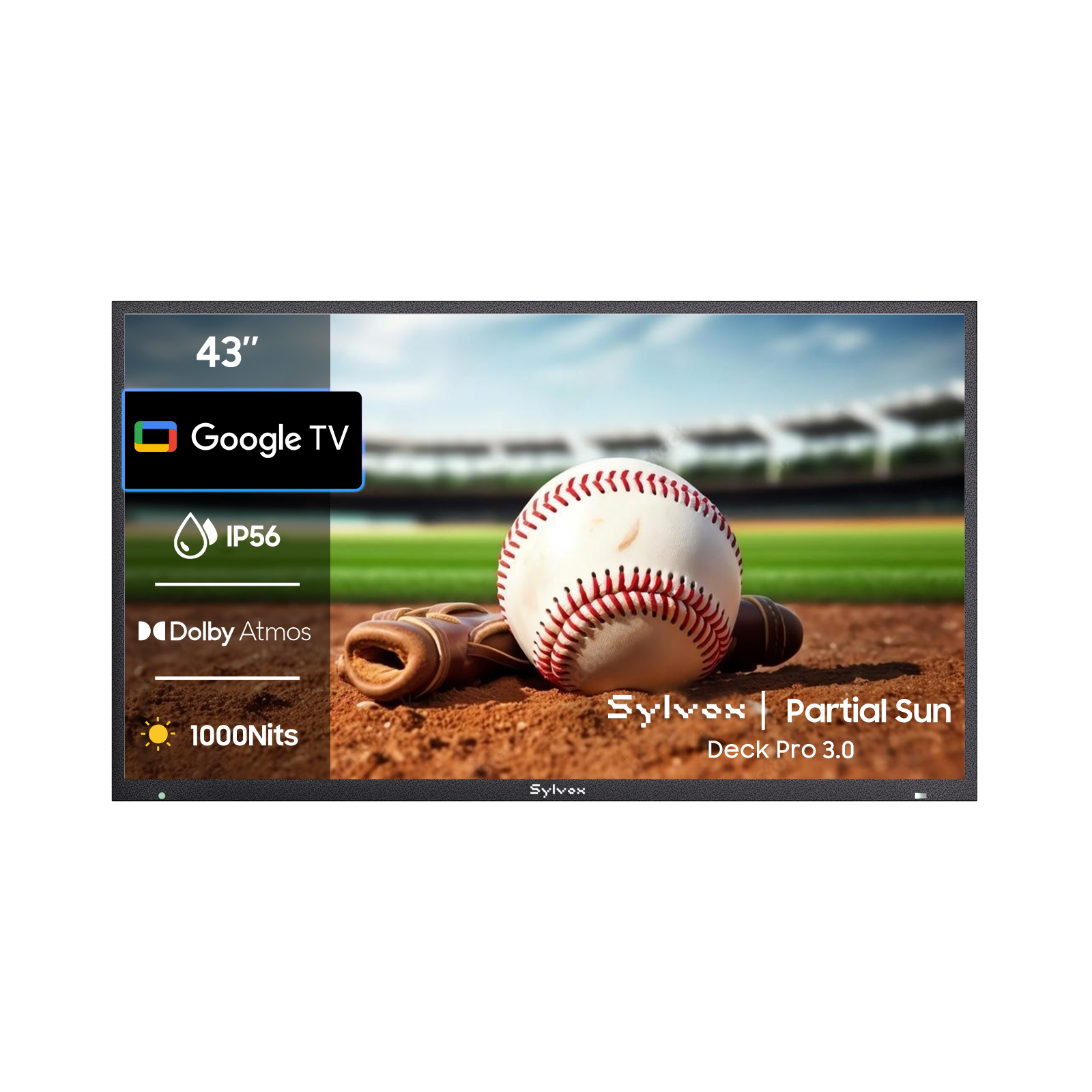 43" 1000Nit Google Outdoor TV 2026 Deck Pro 3.0